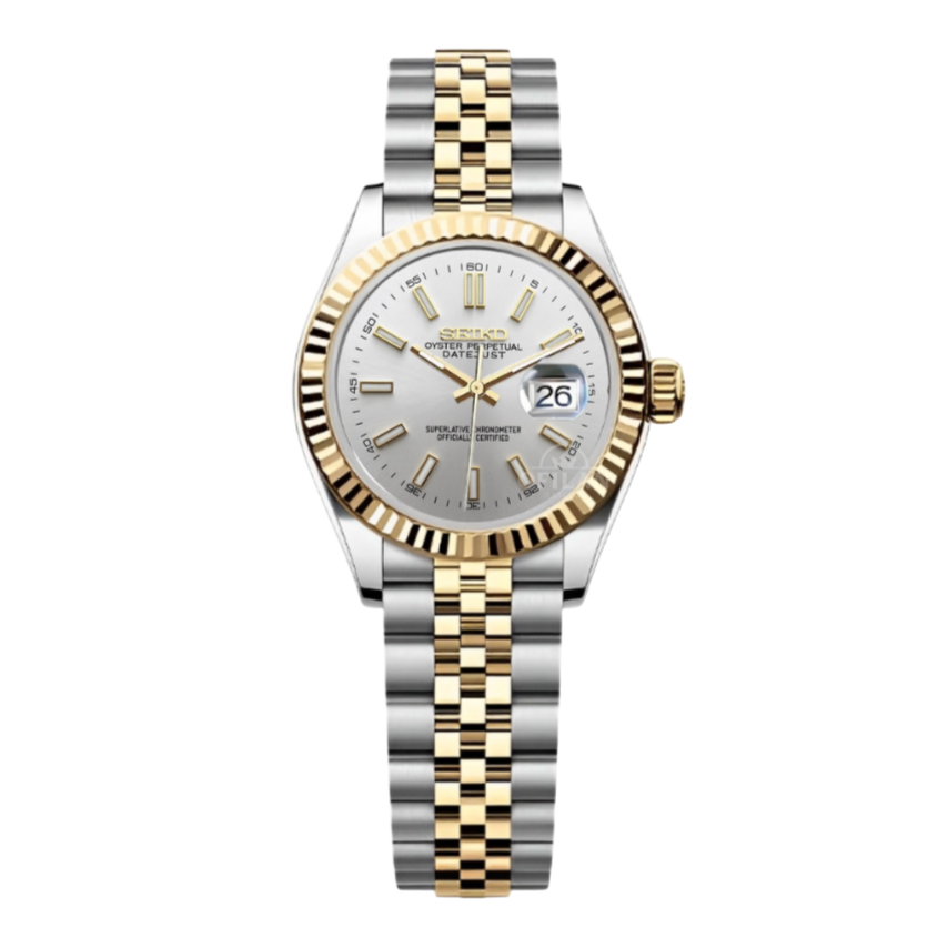 Women's Silver Gold Dial