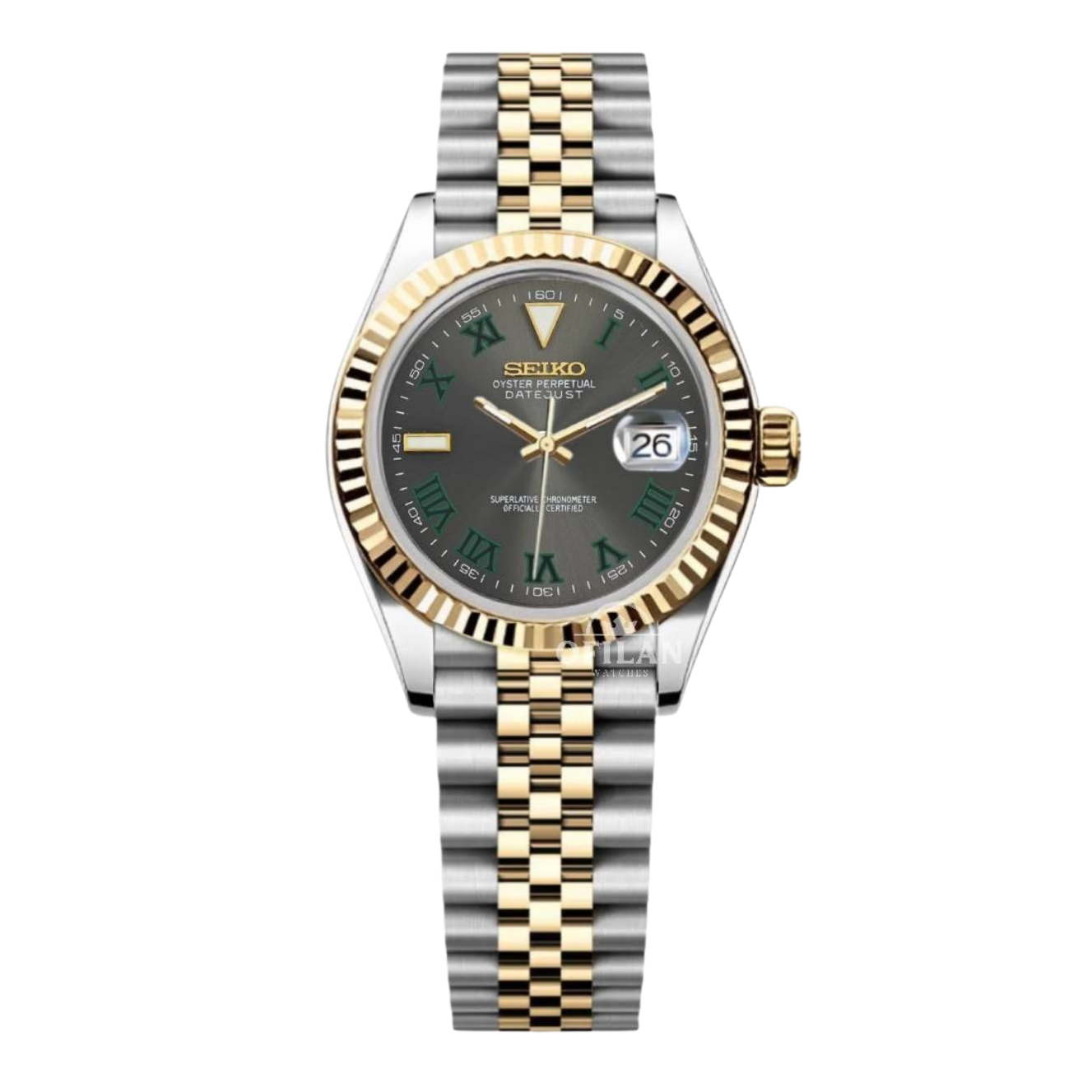 Women's Silver Gold Wimbledon Dial